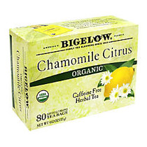 Bigelow Tea Bags, Organic Chamomile Citrus, Pack Of 80
