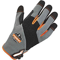 ProFlex 710 Heavy-Duty Utility Gloves - 10 Size Number - X-Large Size - Neoprene Knuckle, Poly - Gray - Heavy Duty, Padded Palm, Reinforced Palm Pad, Reinforced Fingertip, Reinforced Saddle, Hook & Loop Closure, Pull-on Tab, Abrasion Resistant, Machi