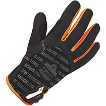 ProFlex 812 Standard Utility Gloves - 11 Size Number - XXL Size - Synthetic Leather Palm, Poly - Black, Gray - Reinforced Saddle, Hook & Loop Closure, Pull-on Tab, Comfortable, Breathable, Flexible, Durable, Reinforced Thumb - For Warehouse, Assembli