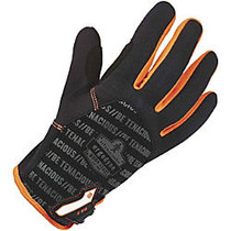 ProFlex 812 Standard Utility Gloves - 7 Size Number - Small Size - Synthetic Leather Palm, Poly - Black - Reinforced Saddle, Hook & Loop Closure, Pull-on Tab, Comfortable, Flexible, Durable - For Warehouse, Assembling, Maintenance, Distribution, Land
