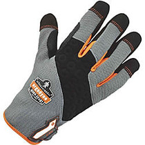 ProFlex 820 High Abrasion Handling Gloves - 8 Size Number - Medium Size - Poly, Neoprene Knuckle - Gray - Pull-on Tab, Abrasion Resistant, Reinforced Thumb, Knitted, Comfortable, Rugged, Reinforced Saddle, Hook & Loop Closure, Abrasion Resistant, Rei