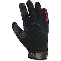ProFlex PVC Handler Gloves - 9 Size Number - Large Size - Polyvinyl Chloride (PVC) Palm, Polyvinyl Chloride (PVC) Fingertip, Woven Cuff, Terrycloth Thumb, Spandex Knuckle, Neoprene Knuckle, Spandex Back - Black - Textured, Pull-on Tab, Elastic Cuff,