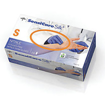 SensiCare Silk Powder-Free Nitrile Exam Gloves, Small, Dark Blue, 250 Gloves Per Box, Case Of 10 Boxes