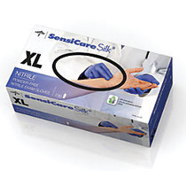 SensiCare Silk; Powder-Free Nitrile Exam Gloves, X-Large, Dark Blue, Box Of 230