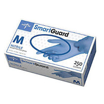 SmartGuard Powder-Free Nitrile Exam Gloves, Medium, Blue, 250 Gloves Per Box, Case Of 10 Boxes