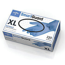 SmartGuard Powder-Free Nitrile Exam Gloves, X-Large, Blue, 230 Gloves Per Box, Case Of 10 Boxes