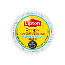 Lipton; Berry Iced Herbal Tea K-Cup;, 2.8 Oz, Box Of 24