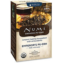 Numi Organic Tea, Emperor's Pu-Erh, 1.13 Oz, Box Of 16