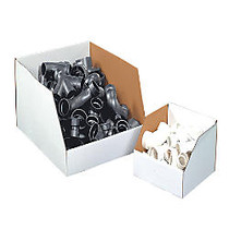 Office Wagon; Brand White Jumbo Open Top Parts Bin Boxes, 10 inch; x 8 inch; x 18 inch;, Pack Of 25