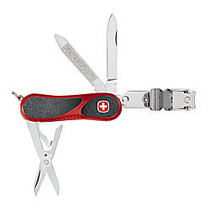 Swiss Army EvoGrip Clipper Knife, Black/Red