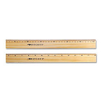 Acme Flexible Wood/Brass Edge Office Ruler