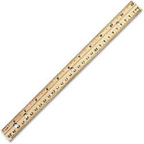 Charles Leonard 12 inch; Double-Beveled Wood Rulers, Box Of 36