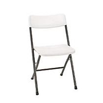 Cosco; Resin Folding Chairs, White Speckle/Pewter, Set Of 4