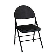 Cosco; XL Comfort Folding Chairs, Black, Set Of 4
