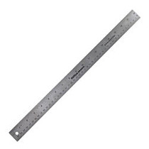 Office Wagon; Brand Stainless Steel Ruler, 18 inch;, Silver