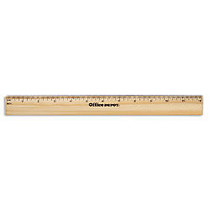 Office Wagon; Brand Wood Metal-Edge Ruler, 12 inch;
