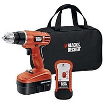 Black & Decker 18V Cordless Drill with Stud Sensor and Storage Bag