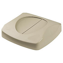 Rubbermaid; Tilt Top For Square Waste Container, 31 1/2 inch; x 24 inch; x 24 inch;, Beige