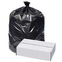 Highmark&trade; Repro 70% Recycled Can Liners, 1.5 mil, 60 Gallons, 38 inch; x 58 inch;, Black, Box Of 100