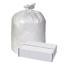 Pitt Plastics Linear Low Can Liners, 0.95 mil, 40 inch; x 46 inch;, White, Case Of 100