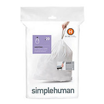 simplehuman; Custom Fit Can Liners, H, 30-35L/8-9G, White, Pack Of 240