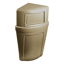 Continental 8325 Corner Round Receptacle, 21 Gallons, Beige