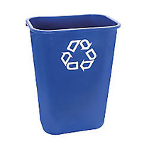 Rubbermaid; Commercial Slim Jim Rectangular Plastic Recycling Container, 11 inch; x 15 1/4 inch; x 19 7/8 inch;, 41.25 Quarts, Blue