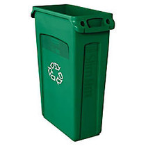 Rubbermaid; Commercial Slim Jim; Waste Receptacle, 23 Gallons, Green