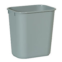 Rubbermaid; Durable Polyethylene Wastebasket, 3 1/4 Gallons (12.3L), Gray