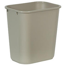 Rubbermaid; Durable Polyethylene Wastebasket, 7 Gallons (26.5L), Beige