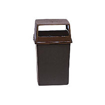 Rubbermaid; Glutton Rectangular Plastic Waste Container, 56 Gallons, 31 1/8 inch;H x 25 1/2 inch;W x 22 3/4 inch;D, Brown