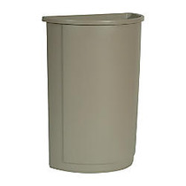 Rubbermaid; Half-Round Wastebaskets, 21 Gallons, Beige