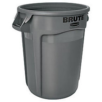 Rubbermaid; Round Brute; Container, 32 Gallons, Gray