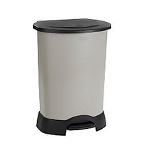Rubbermaid; Step-On Container, 30 Gallons, 34 inch; x 24 inch; x 19 5/8 inch;, Platinum