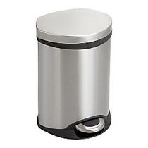 Safco; Stainless Steel Step-On Medical Waste Receptacle, 1.5 Gallons, 11 inch; x 9 1/2 inch; x 8 inch;, Stainless Steel