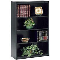 Tennsco Welded Bookcase - 34.5 inch; x 13.5 inch; x 52 inch; - 4 x Shelf(ves) - 480 lb Load Capacity - Black - Steel - Recycled