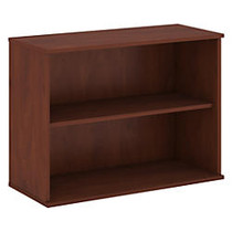 Bush Business Furniture Bookcase, 2 Shelves, 29 3/16 inch;H x 35 3/4 inch;W x 15 1/2 inch;D, Hansen Cherry, Standard Delivery Service