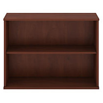 Bush; 2-Shelf Bookcase, 29 1/8 inch;H x 35 3/4 inch;W x 15 1/2 inch;D, Hansen Cherry, Premium Delivery