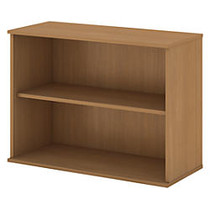 Bush; 2-Shelf Bookcase, 29 1/8 inch;H x 35 3/4 inch;W x 15 1/2 inch;D, Modern Cherry, Premium Delivery