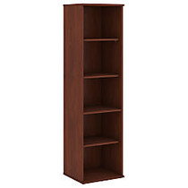 Bush; 5-Shelf Bookcase, 65 7/8 inch;H x 35 3/4 inch;W x 15 1/2 inch;D, Hansen Cherry, Premium Delivery