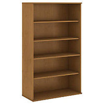 Bush; 5-Shelf Bookcase, 65 7/8 inch;H x 35 3/4 inch;W x 15 1/2 inch;D, Natural Cherry, Premium Delivery