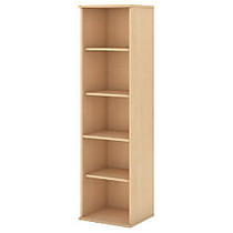 Bush; 5-Shelf Bookcase, Narrow, 65 7/8 inch;H x 17 7/8 inch;W x 15 1/2 inch;D, Natural Maple, Premium Delivery