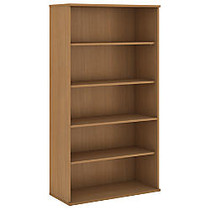 Bush; 5-Shelf Tall Bookcase, 72 1/8 inch;H x 35 3/4 inch;W x 15 1/2 inch;D, Modern Cherry, Premium Delivery