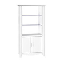 Bush; Aero 2-Door Tall Library Storage, 60 inch;H x 31 3/8 inch;W x 15 3/8 inch;D, Pure White, Standard Delivery
