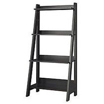 Bush; Alamosa 4-Shelf Ladder Bookcase, 52 1/4 inch;H x 25 1/8 inch;W x 12 5/8 inch;D, Black