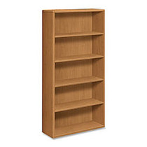 HON; 10700 Series&trade; Prestigious Laminate 5-Shelf Bookcase, 71 inch;H x 36 inch;W x 13 1/8 inch;D, Harvest Cherry