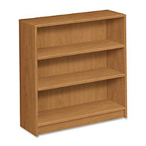 HON; 1870-Series Laminate Bookcase, 3 Shelves (2 Adjustable), 36 inch;H x 36 inch;W x 11 1/2 inch;D, Harvest