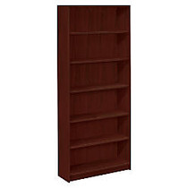 HON; 1870-Series Laminate Bookcase, 6 Shelves (4 Adjustable), 84 inch;H x 36 inch;W x 11 1/2 inch;D, Mahogany