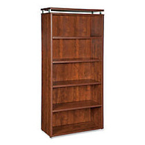 Lorell; 68600 Series 5-Shelf Bookcase, 68 inch;H x 36 inch;W x 12 1/2 inch;D, Cherry