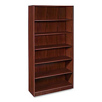 Lorell; Essentials 69000 Series 6-Shelf Bookcase, 72 inch;H x 36 inch;W x 12 1/2 inch;D, Mahogany